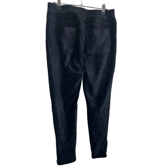 Susan Graver Regular Knit Corduroy Straight Leg Pull-On Pants BLACK SIZE S NWOT - Picture 4 of 9